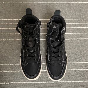 Brand New Steve Madden Black Suede High Top Shoes (Size 12)